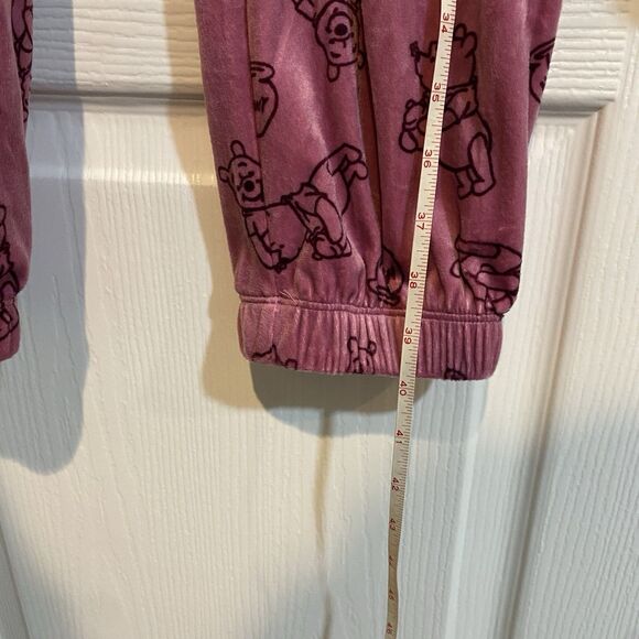 Disney Winnie the Pooh PJs two piece, pink velvety soft cozy Womens Small - Picture 9 of 11